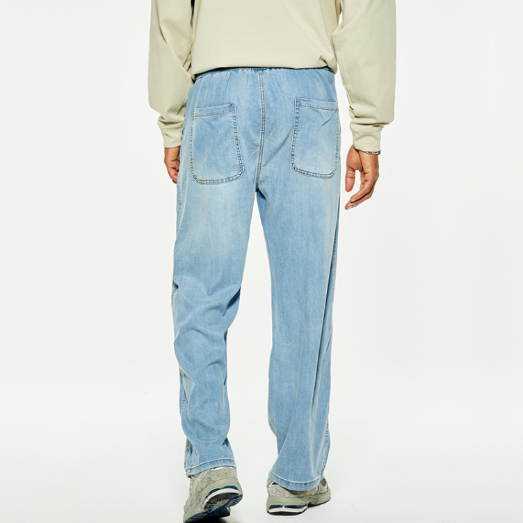 Washed jeans American loose straight pants