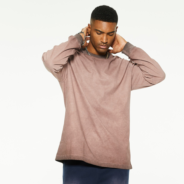 High street made old bottom oversize long sleeve T-shirt