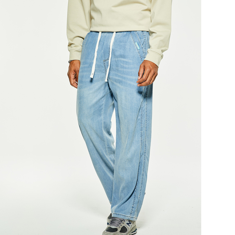 Washed jeans American loose straight pants