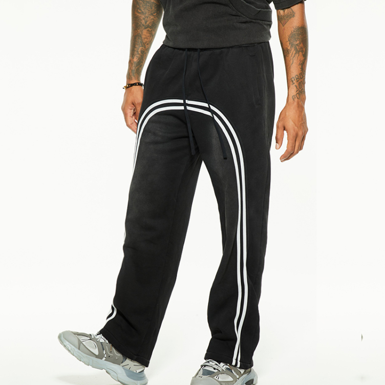 Europe and American high-street color collision pants