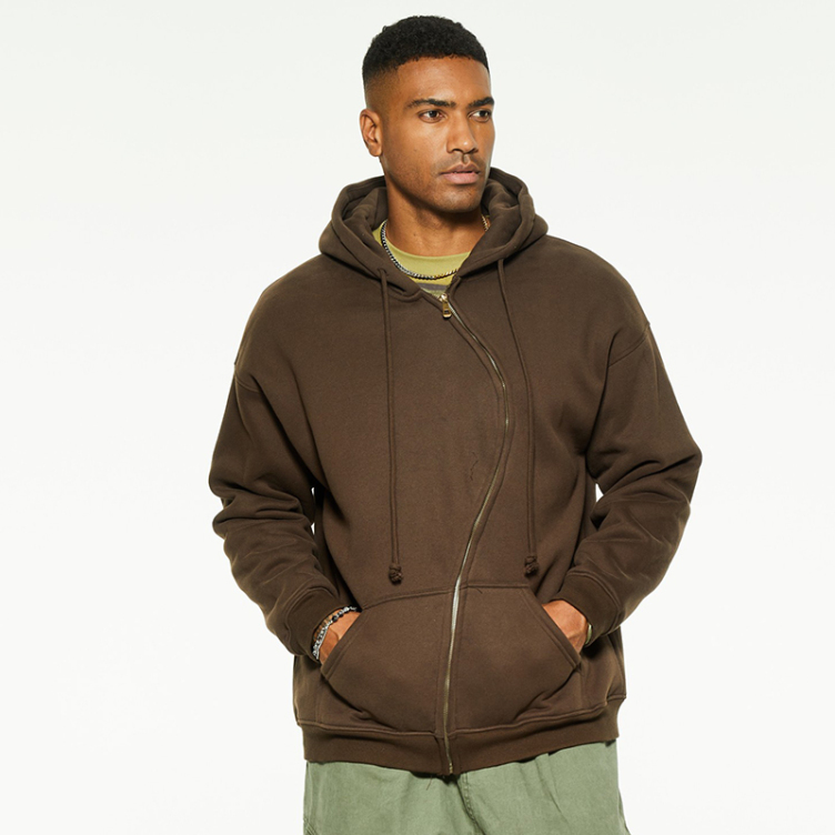 Spray dye old irregular zipper hipster hoodies