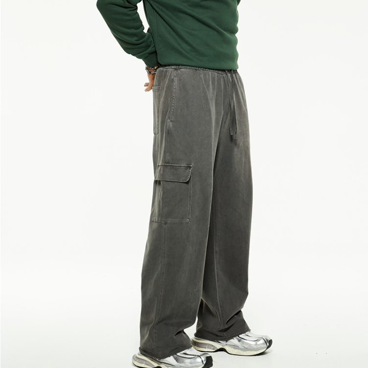 High quality padded and thickened loose straight cargo pants