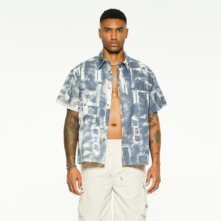Stylish washed and ripped denim shirts