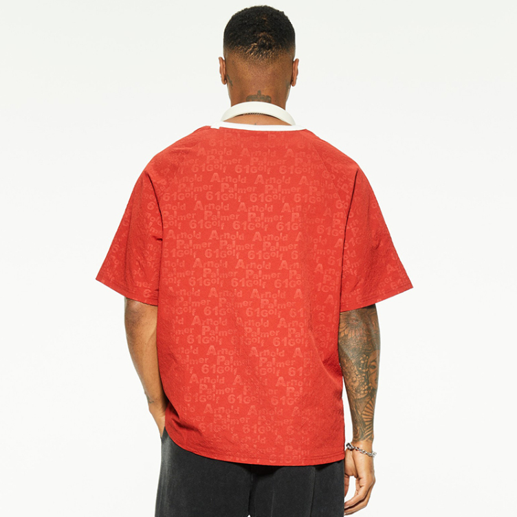 Printed loose summer versatile round neck monogrammed t-shirt