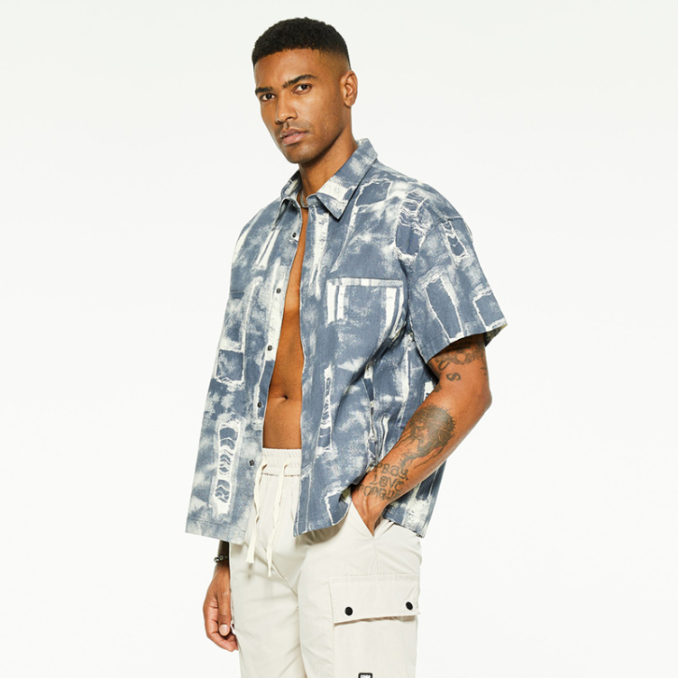 Stylish washed and ripped denim shirts