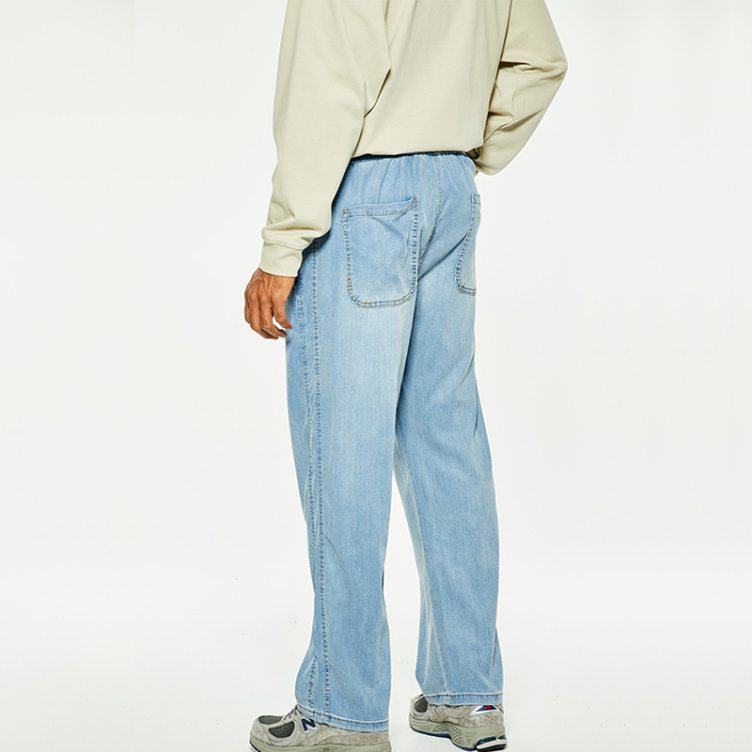 Washed jeans American loose straight pants
