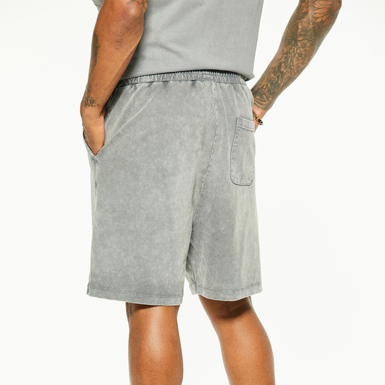 Pure color organic cotton casual sport shorts