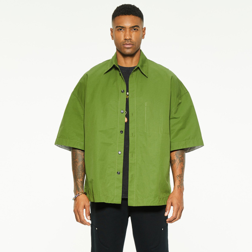Single color literary clear pure cotton loose trend Shirts