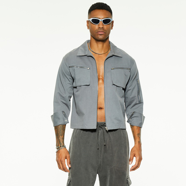 Fashion loose solid color versatile jackets