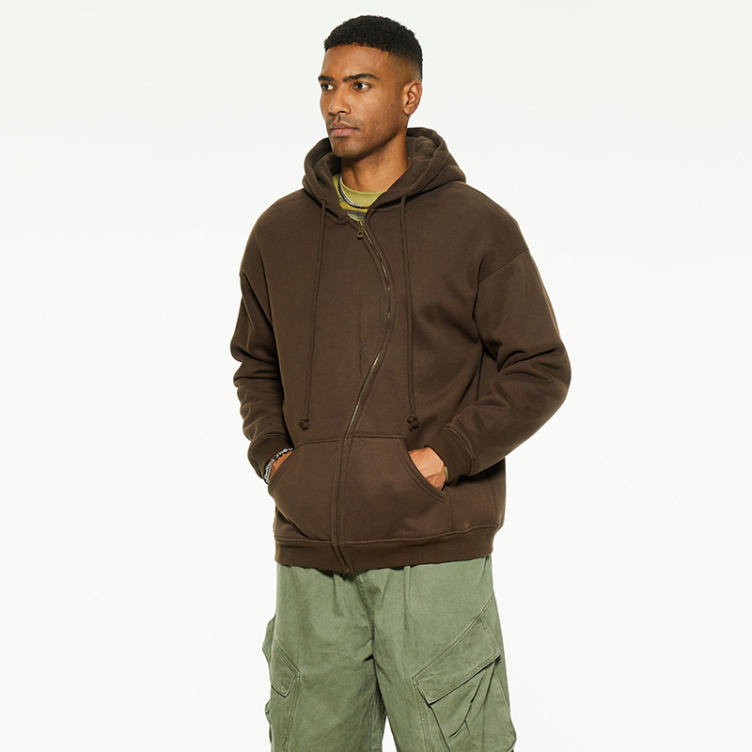 Spray dye old irregular zipper hipster hoodies
