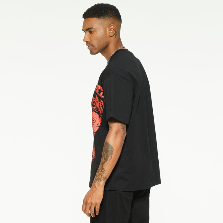 American vintage printed cotton comfortable T-shirtS