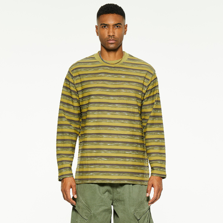 New color clashing stripes senior sense bottom T-shirts