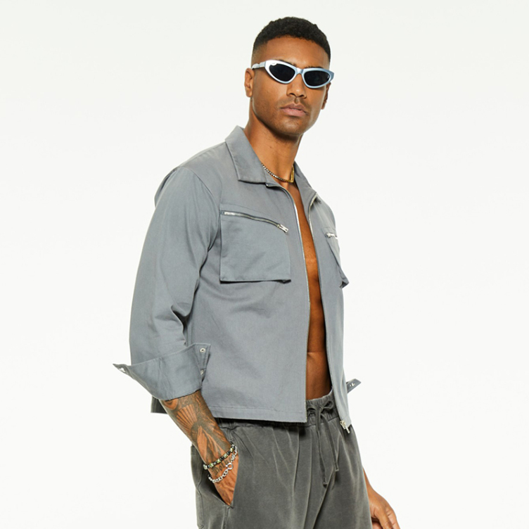 Fashion loose solid color versatile jackets