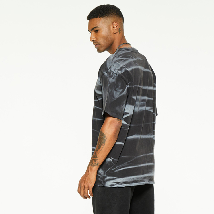 Washed bay striped short sleeve T-shirts