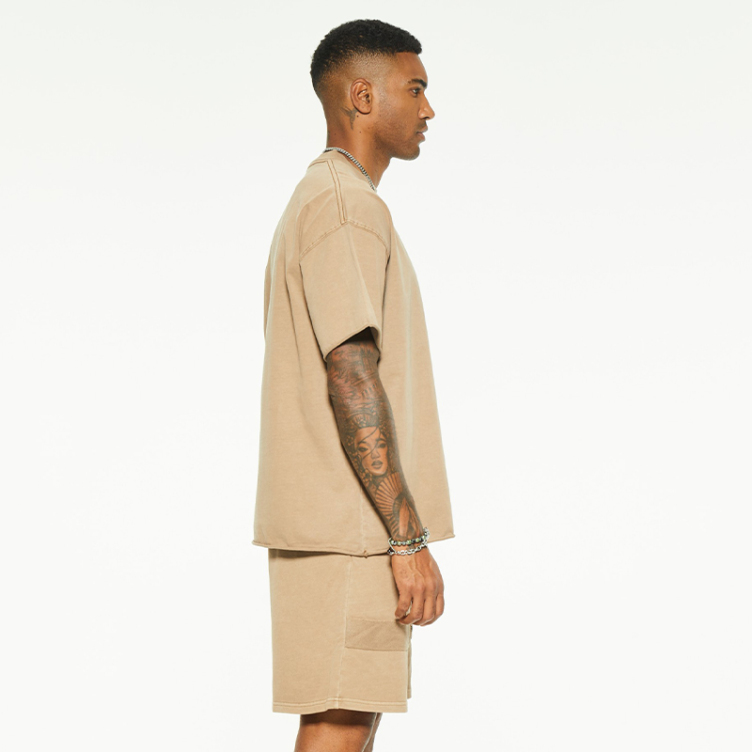 Drop-shoulder cotton short-sleeved T-shirts