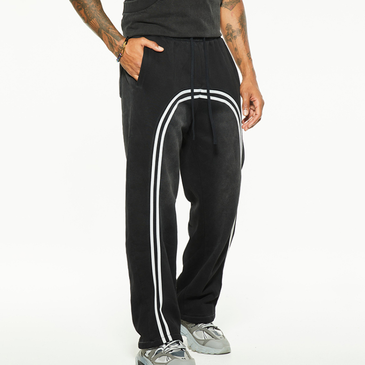 Europe and American high-street color collision pants