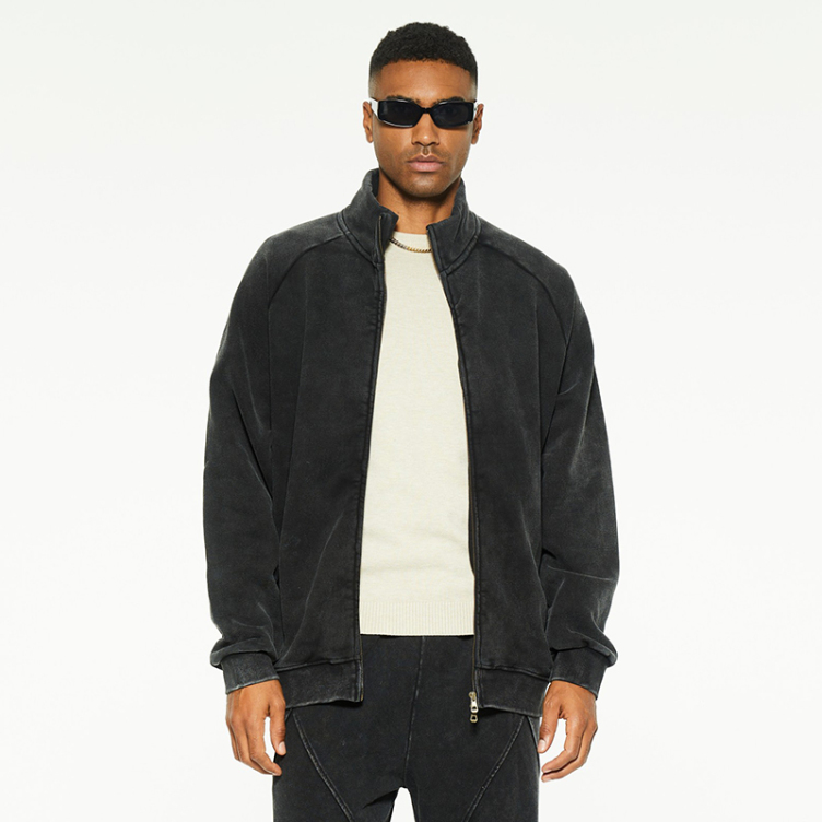 Stand-up collar tide wash jackets