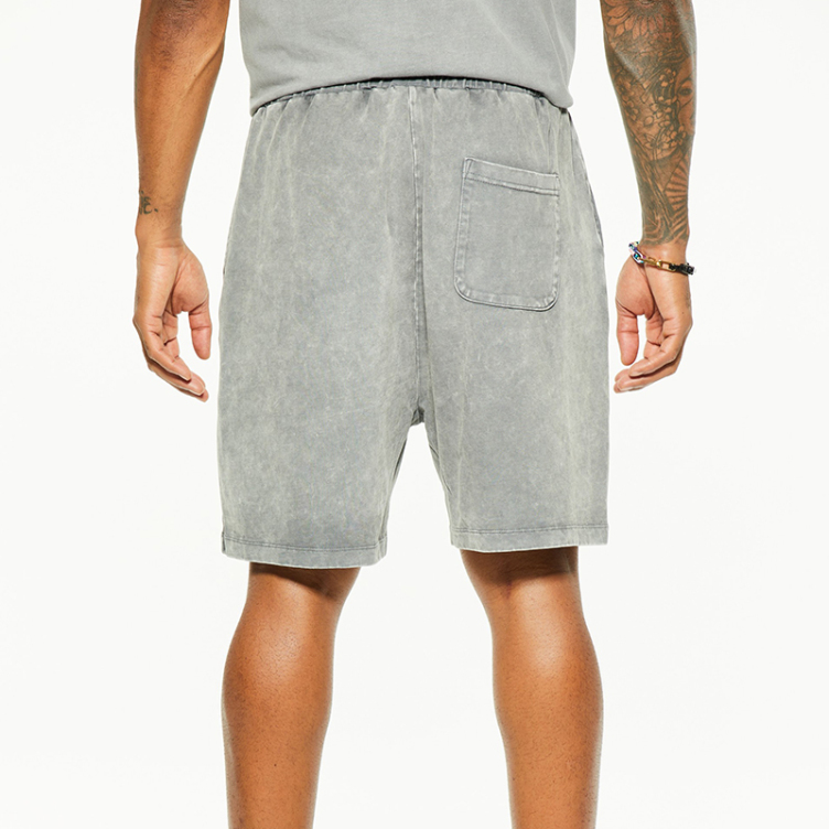 Pure color organic cotton casual sport shorts