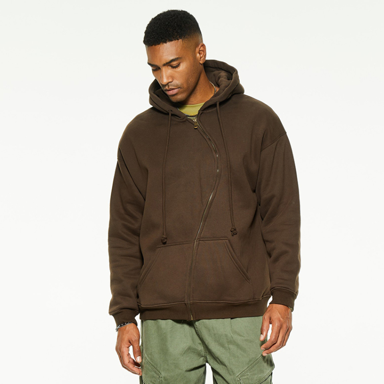 Spray dye old irregular zipper hipster hoodies