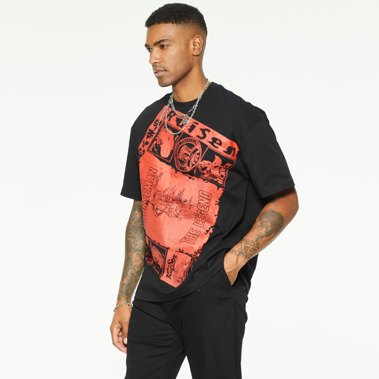 American vintage printed cotton comfortable T-shirtS