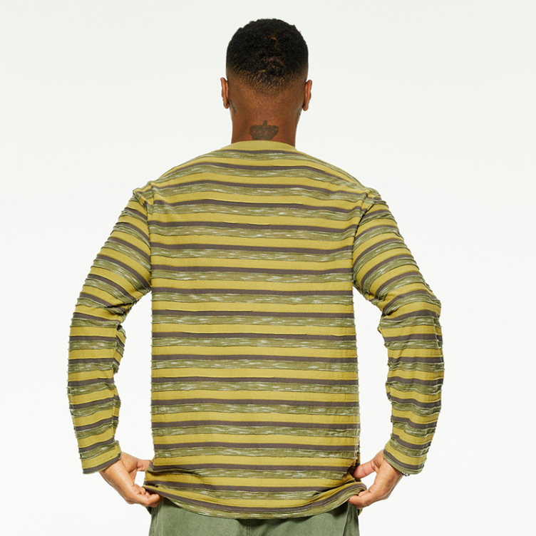 New color clashing stripes senior sense bottom T-shirts