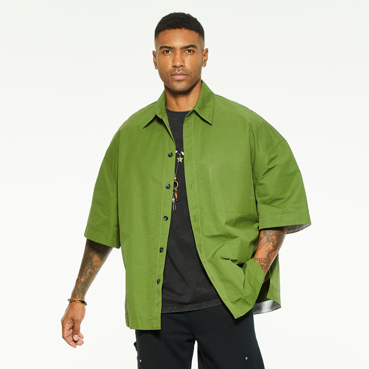 Single color literary clear pure cotton loose trend Shirts