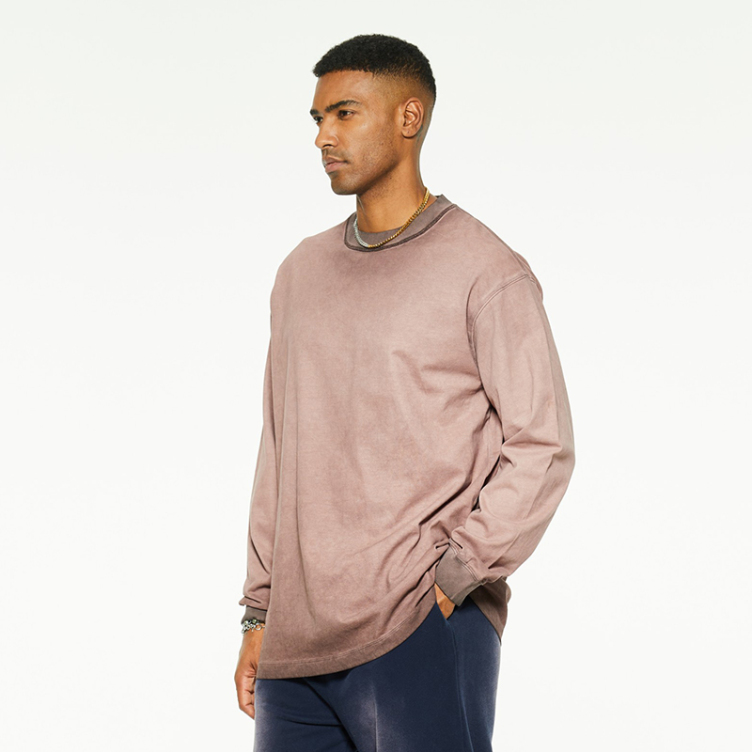 High street made old bottom oversize long sleeve T-shirt