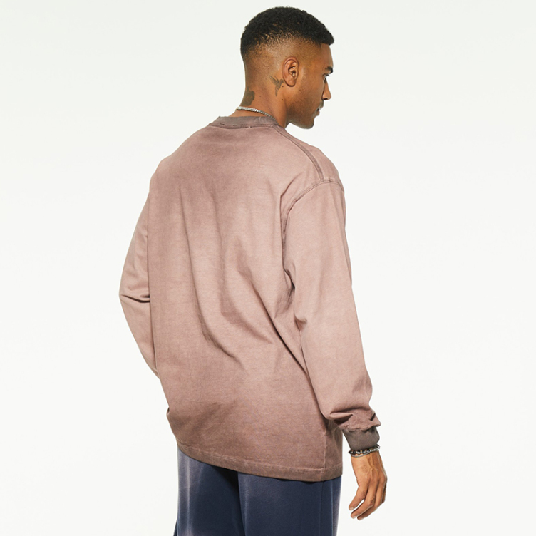 High street made old bottom oversize long sleeve T-shirt