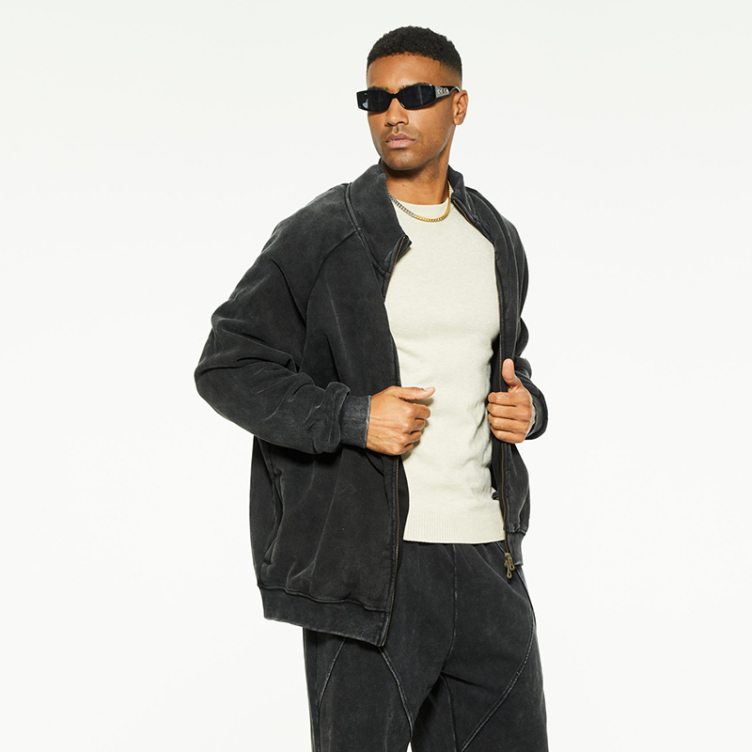 Stand-up collar tide wash jackets