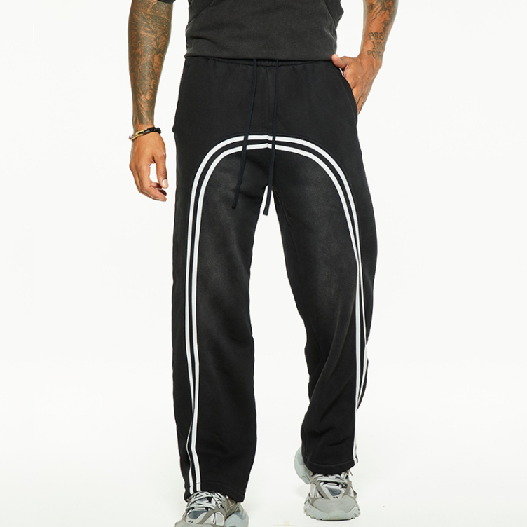 Europe and American high-street color collision pants