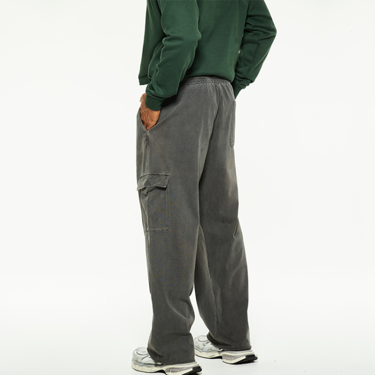High quality padded and thickened loose straight cargo pants