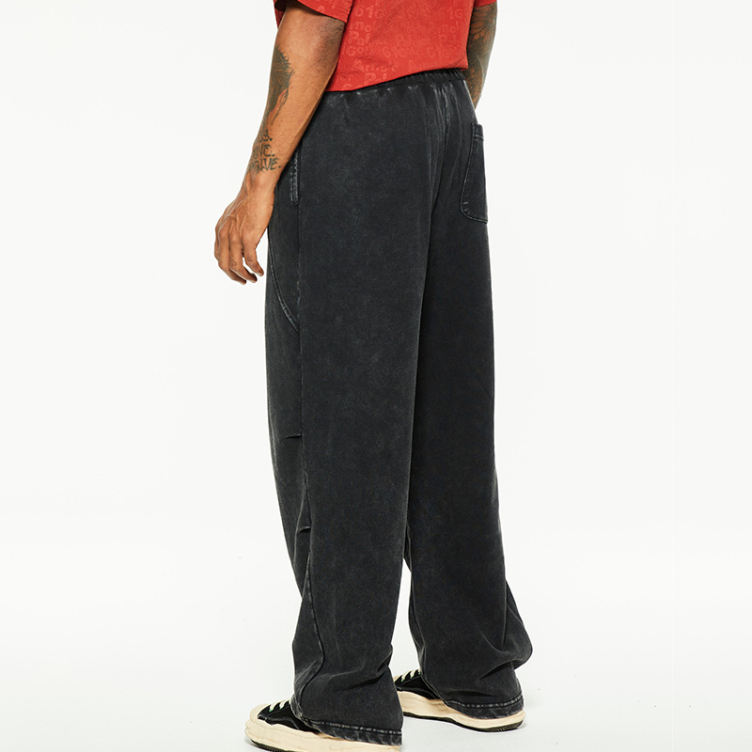 High street casual loose patchwork fabric design pants