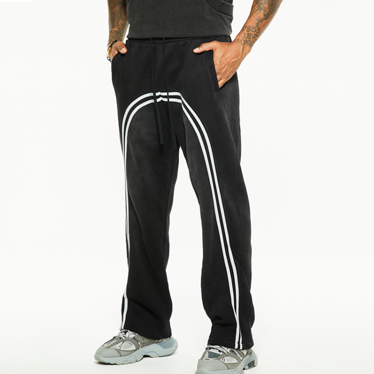 Europe and American high-street color collision pants