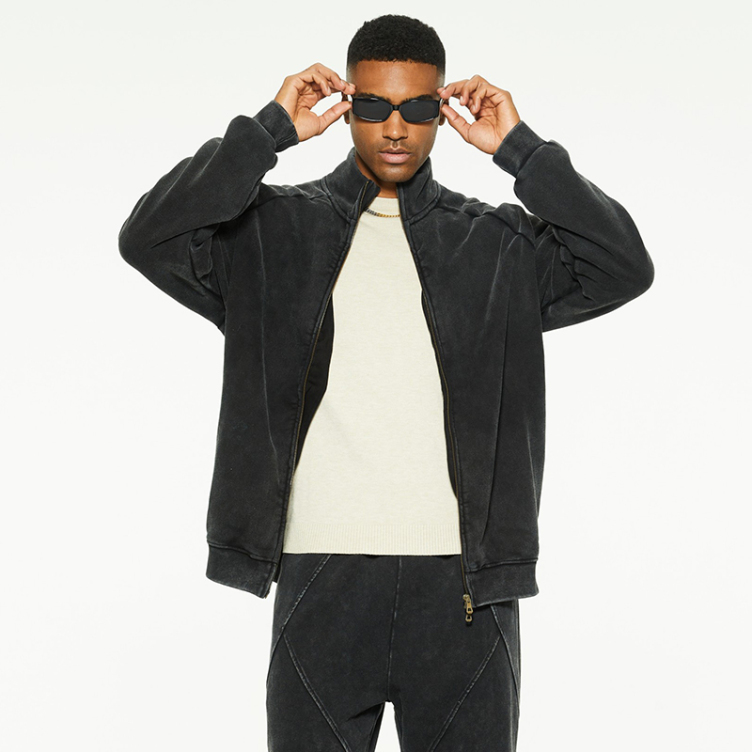 Stand-up collar tide wash jackets