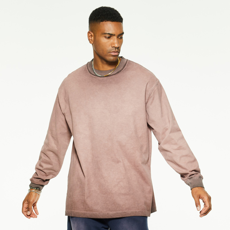 High street made old bottom oversize long sleeve T-shirt