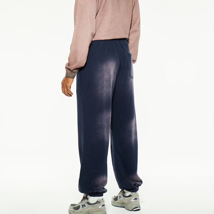 Fashion loose straight wash old casual drawstring pants