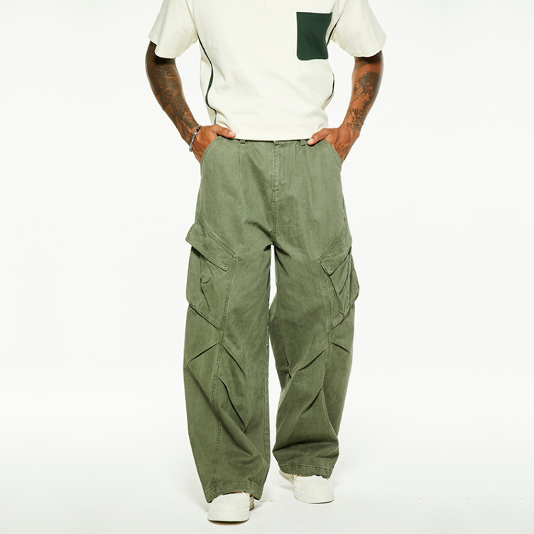 American vintage design multi-pocket cargo pants