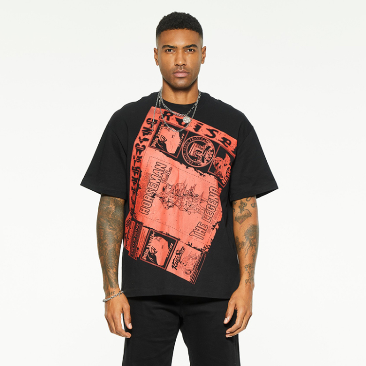 American vintage printed cotton comfortable T-shirtS