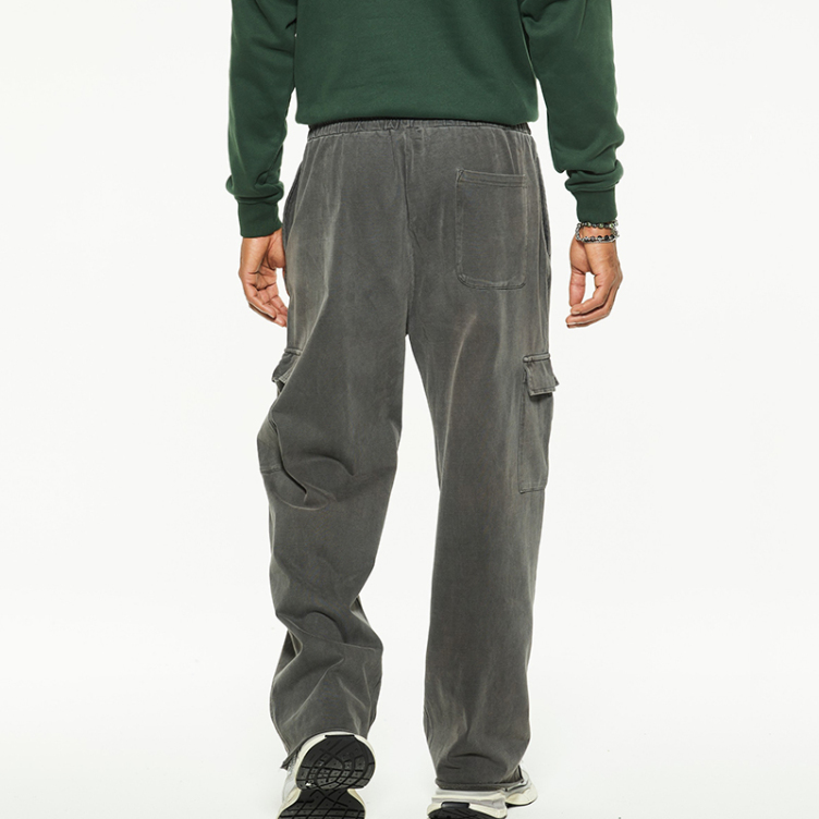 High quality padded and thickened loose straight cargo pants