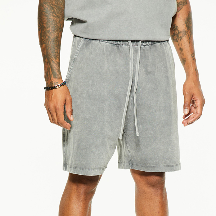 Pure color organic cotton casual sport shorts