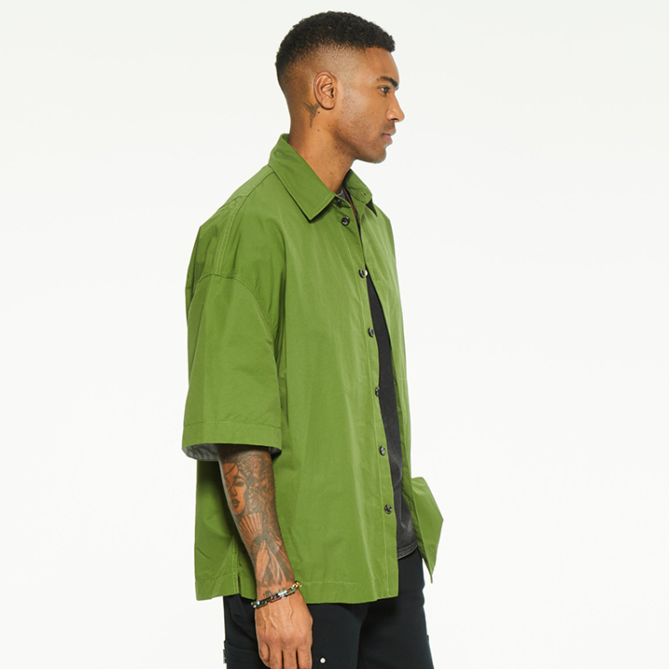 Single color literary clear pure cotton loose trend Shirts