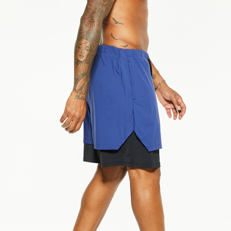Quick-drying running practice training beach double-layer shorts