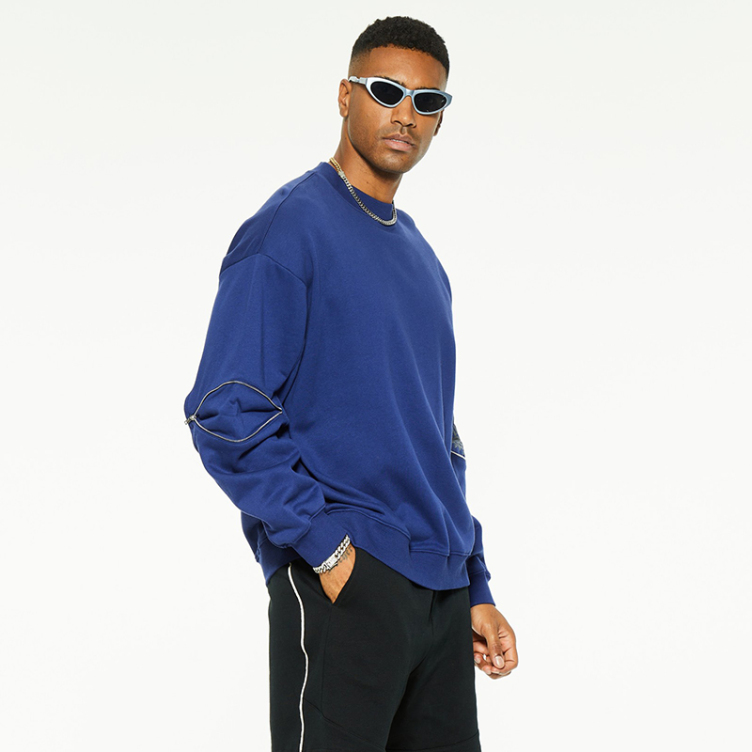 French Terry embroidery combed cotton sweatshirt
