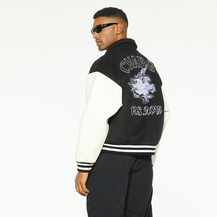 American vintage 3D embroidery loose jackets