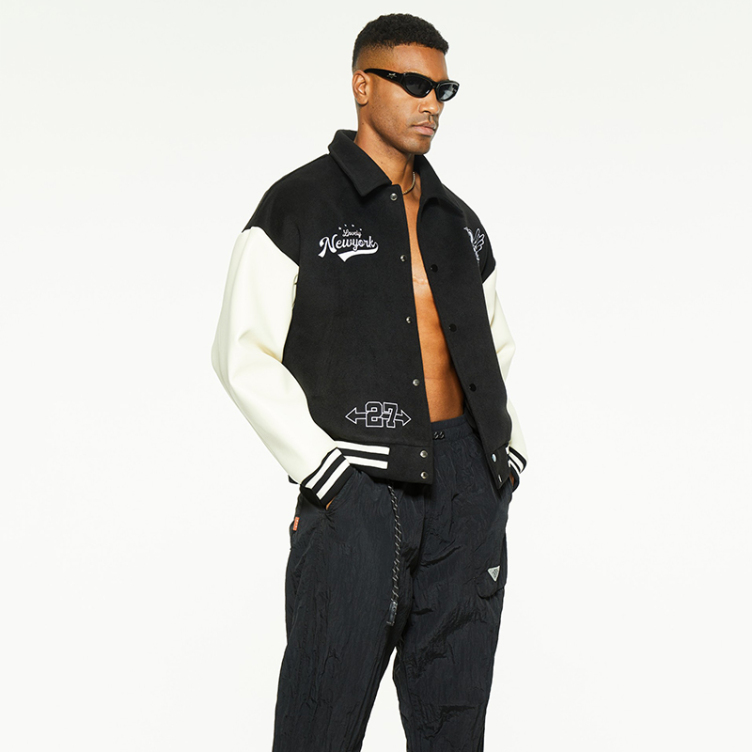 American vintage 3D embroidery loose jackets