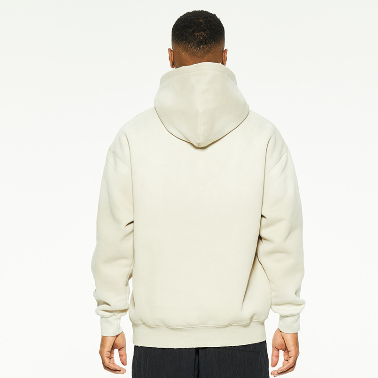 American heavy basic color small neckline crew neck hoodies