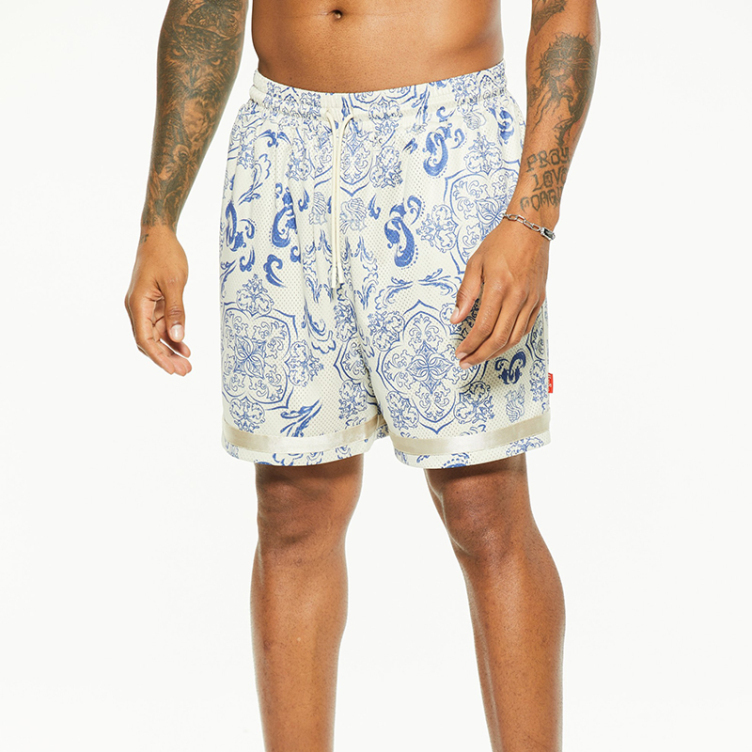 seaside beach allover print trendy comfortable breathable shorts