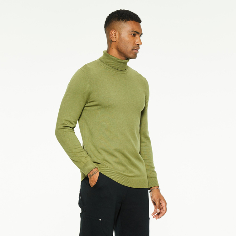High-necked cozy warm sweater