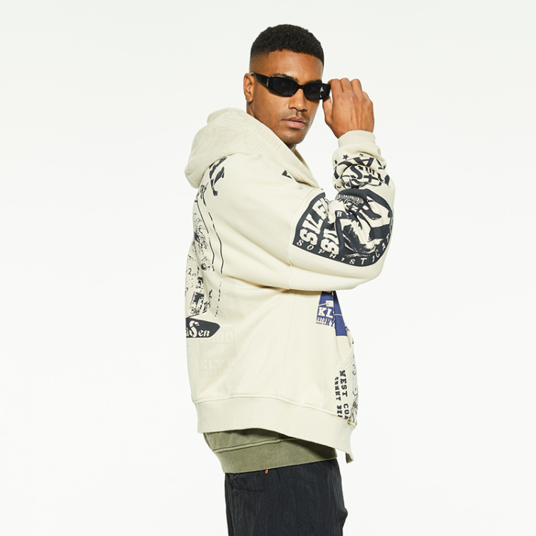 New tide American graffiti high street retro hoodies