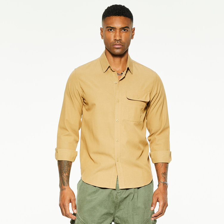 Pure color anti-wrinkle quick-dry shirts